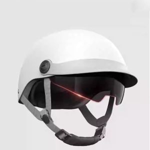 AKZDXE Sunscreen Electric Bicycle Helmet Fall Prevention Ultra Light Safety Helmets Vintage Breathable Motorcycle Half Helmet Riding