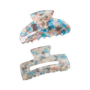 Thiết lập của 2 phong cách Kẹp tóc càng cua clip cho nữ phụ nữ đầy màu sắc vuông hình bán nguyệt Thiết kế kẹp tóc càng cua cho Dày Tóc mỏng phong cách