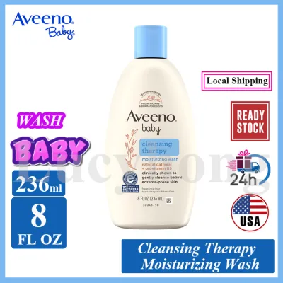 Aveeno Baby Cleansing Therapy Moisturizing Wash Natural Oatmeal Baby Bath Wash for Sensitive & Eczema-Prone Skin 236ml