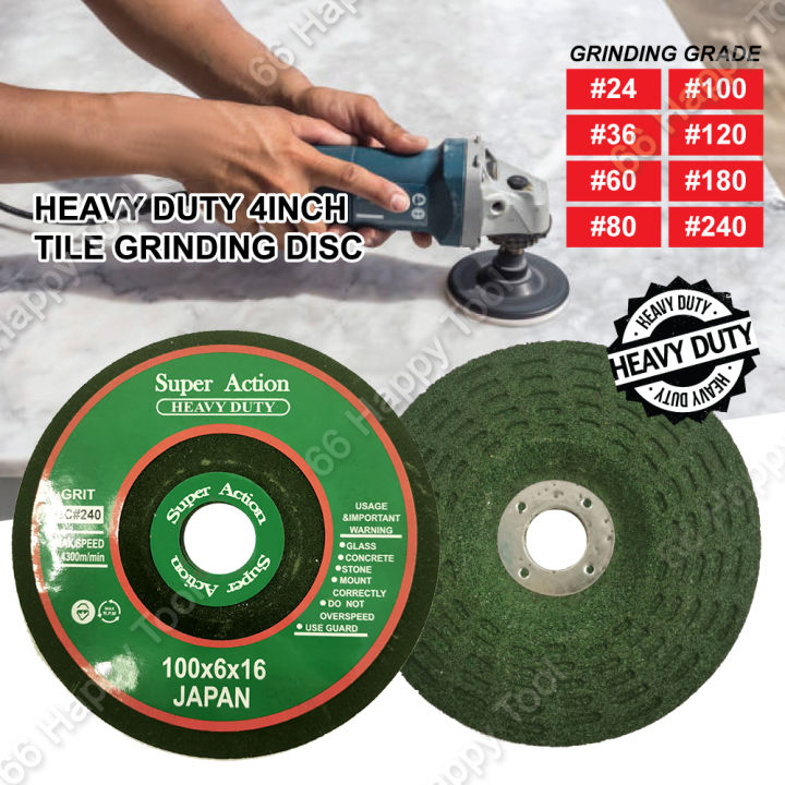 Heavy Duty 4Inch Tile Grinding Disc Marble Tile 100mm Disc 4300rpm 24 36 60 80 100 120 180 240 Grinder Tool Durable Concrete Stone Grinder Various Abrasive Discs 24 36 Lazada Lazada