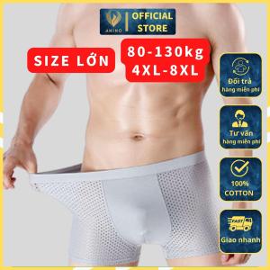 Quần lót nam BIG SIZE Thông Hơi Cao Cấp - Quần Sịp Nam Đùi Boxer Lưới Xuất Nhật Men dành cho người béo ngoại cỡ 80-130kg