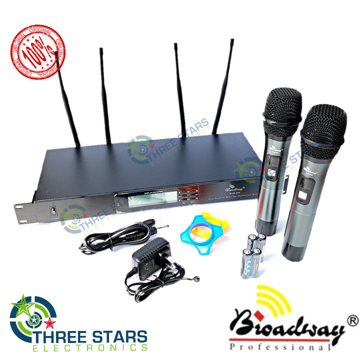 2022 Original Broadway UHF Wireless Microphone System BVM 500 Long