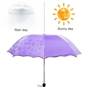 PAYUNG MAGIC 3D LIPAT / UMBRELLA PORTABLE / PAYUNG HUJAN ANTI SINAR MATAHARI UV / 3D MOTIF BUNGA