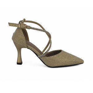 Mario D Boro Womens Square Toe Stiletto Heels in Gold/Silver - Fashion Sandals with Rhinestone Detail Lw 25707 C41 C49 C61 C68