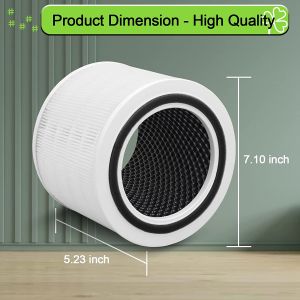 🚚 Arrive next day🚚 Replacement Compatible with levoit Core200S/core300s/core p350/core mini/core 400s/core 600s Filter Air Purifier Accessories True Original HEPA&Active Carbon High-Efficiency H13 Antibacteria Virus and Smoke Moisture and Odor Eliminato