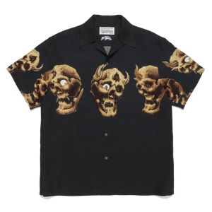 Classics 2025 WACKO MARIA Shirt Photo Print Vintage Mens And Womens Loose Hawaiian WACKO MARIA Short Sleeve Shirt T-Shirts