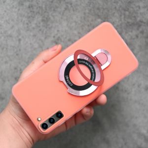 เคส PBZZ สีเจลลี่ 2 in 1 สำหรับ SAMSUNG s23 s22 s21 fe s23 s21 s22 ultra s21 s23 s22 plus 5g เคสศัพท์กันกระแทก ดีไซน์ใหม่สวยงาม เคสแข็งน่ารักพร้อมที่ยึดและแม่เหล็ก สีส้ม GDMSZJ02