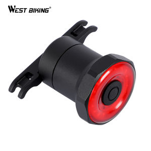 Smart Bicycle Tail Rear Light Auto Start/Stop Brake Sensing LED Flashlight IPX6 Waterproof Cycling Tail Taillight Folding Bicycle Accessories USB Charge Bike Lights
