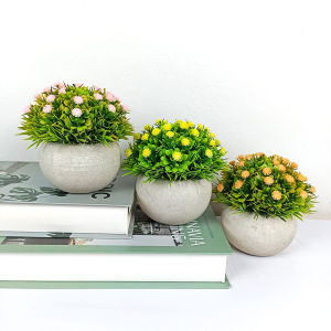 Paket Murah Set Tanaman Hias Artificial Bunga Rumput Mandrik Dekorasi Ornamen Plastik Mini PBP197