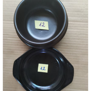 Bộ nồi / thố đất cơm trộn mỳ cay Hàn Quốc Donghwa size miệng thố 12 cm - 550 ml có đế / không đế