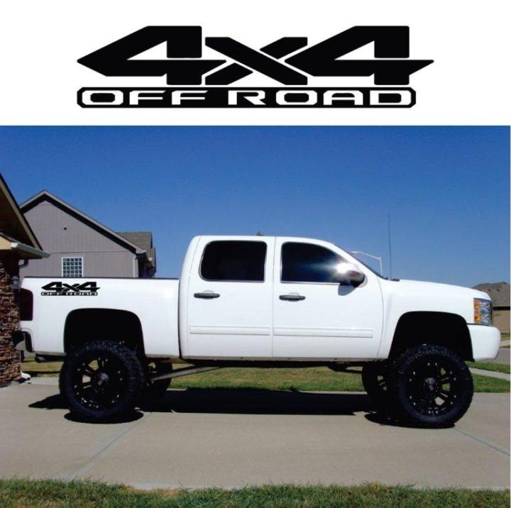 4x4 Off Road Vinyl Decal Sticker For GMC Dodge Ford Chevy Truck - Foto 9