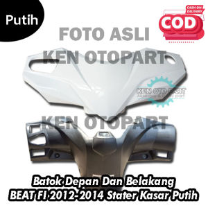Batok Kepala Depan dan Belakang Beat FI 2012-2014 Stater Kasar Warna Putih