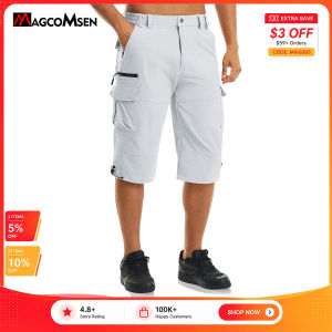 MAGCOMSEN Quần đùi nam mùa hè Nhanh khô Nhẹ với 7 túi Quần đùi 3 / 4 chống thấm nước để đi bộ đường dài câu cá2026