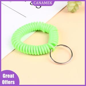 CANAMEK✨ 10pcs Multipurpose Stretchable Wristband Keychain Spring Flexible Spiral Elastic Band Bracelet Key Holder Ring For Sauna Gym Outdoor Sports Hair Rings