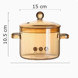 HOT! PANCI MASAK KACA TAHAN PANAS STEWING SOUP POT BOROSILICATE GLASS PANCI KACA ANTI PANAS POT PANC