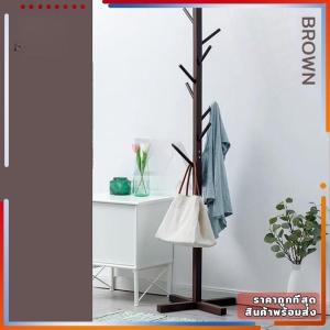 【CS】พร้อมส่งที่แขวนเสื้อ ทำจากไม้แท้ ที่แขวนสูท เกรดพรีเมี่ยม เคลื่อนย้ายสะดวก แข็งแรงทนทาน ที่แขวนหมวก