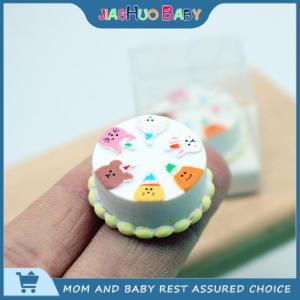 JiaShuo Baby Toy 1 12 Dollhouse phim hoạt hình bánh với hộp rõ ràng mô hình Dollhouse mini mô phỏng món tráng miệng trang trí búp bê Nhà Phụ kiện thực phẩm