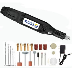 Mitch168 2# Mini Electric Black Grinder Drill Set 12V DC Electric Grinding Power Tools for Milling Cutting Polishing