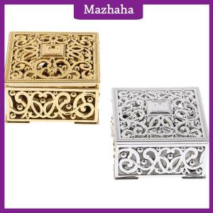 Mazhaha Hộp nữ trang kho báu bằng nhựa hộp kẹo vuông hộp quà cưới ngực kho báu