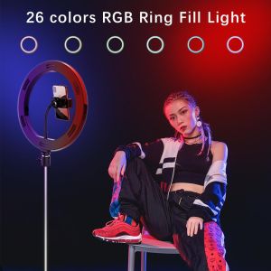 Paket Ring Light RGB Besar 4 Warna dan Tripod Lampu Ringlight Tiktok FYP Vlog Youtube Instagram Live Video