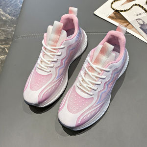 Giày Bố Đầy Màu Sắc Giày Nhảy Dây Đế Mềm Nhẹ Mẫu Mới Mùa Hè Cho Nữ Giày Chạy Bộ Thể Thao Thường Ngày Thoáng Khí Mặt Lưới