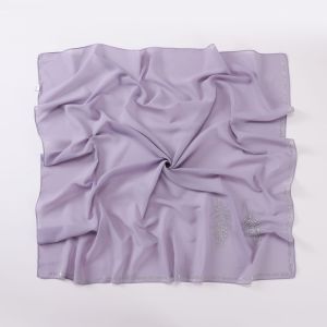 New pearl accessory headscarf chiffon square headscarf two feather rhinestone hijab Muslim womens scarf
