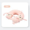 OHSOME  SLADKO Animal Series Eye Mask And Neck Pillow / Bantal Leher Traveling  Pink / Brown / Grey. 