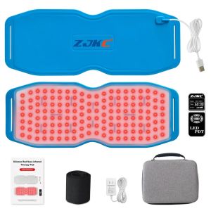 ZJZK Red Light Therapy Belt for Back Pain 660nm 850nm 940nm Infrared Belt for Weight Loss Fat Burning Red Light Therapy Pad