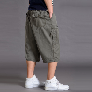 60-130KG Plus Size Men Oversize Big Size Trousers Cargo Cropped Shorts