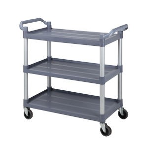 BABEDUO 3 tier utility kitchen trolley cart organizer heavy food trolley Hotel Multifunctional PVC push cart with 4 wheels