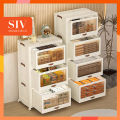 (Easy Installation)SIV 2-5 Tiers Foldable Drawer Cabinet Folding Storage Box Collapsible Organize. 