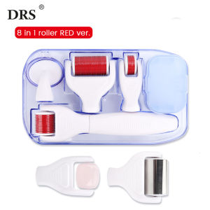 DRS 8 in 1 6 in 1 5 in 1 4 in 1 DRS Dermaroller Beard Roller Face Roller Derma Rolling System Microneedling Kit For Scalp Hair Growth Therapy MTS Derma Roller Kit