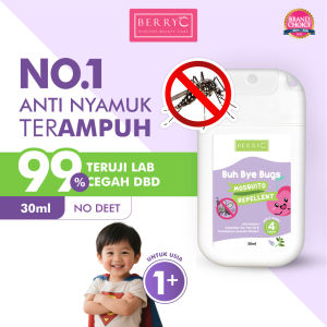 BerryC Buh Bye Bugs 30ml - Spray Anti Nyamuk Anak-Dewasa No DEET Mosquito & Insect Repellent Natural