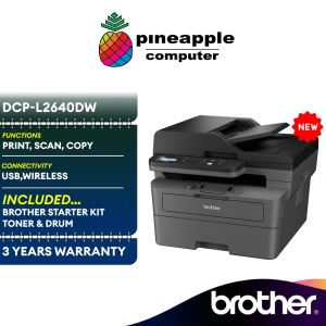 Brother DCP-L2640DW 3-in-1 Wireless Mono Laserjet Printer | Auto 2-sided Print | Replace L2550DW