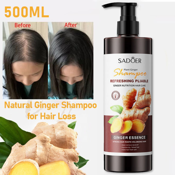 Sadoer Professional Ginger Hair Shampoo 500ml Fast Regrowth Hair Thick