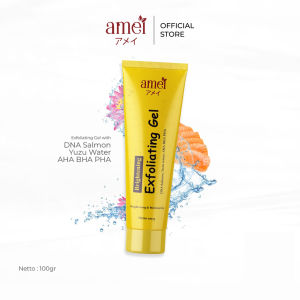 Amei Exfoliating Gel Wajah Dna Salmon Memudarkan Flek Hitam Dan Mengangkat Sel Kulit Mati ( amei official store )