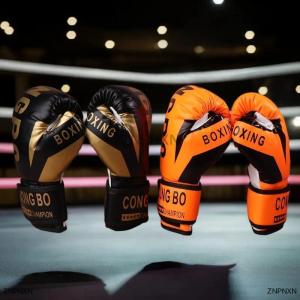 [COD] ZNPNXN ถุงมือซ้อมต่อยมวยสำหรับเด็ก6ออนซ์ ถุงมือหนัง PU ระบายอากาศได้ดีสำหรับเด็กถุงมือฝึกคาราเต้มวยไทย