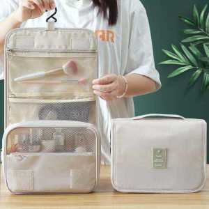 ACB307 Makeup Bag Organizer Hanging Travel Toiletry Bag for Women Water-Resistant Cosmetic Bag for Girls
