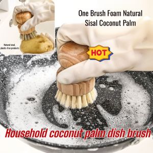 Does not hurt the pot or hands. Natural plant coconut palm multi-purpose sisal coconut palm brush