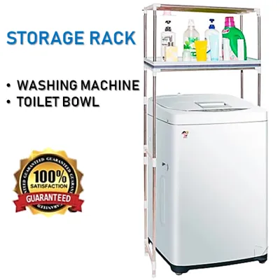 2 Tier Layer Washing Machine Rack Kitchen Laundry Living Bathroom Toilet Organizer Storage Shelf Rak Mesin Basuh Tandas