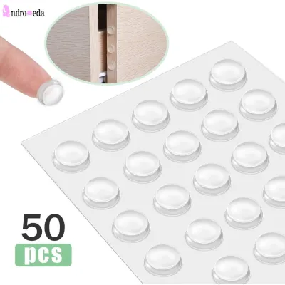 Set 50 Miếng Đệm Cao Su Silicon Trong Suốt Dán Đồ Nội Thất Chống Sốc Chống Trượt Chống va đập Cửa
