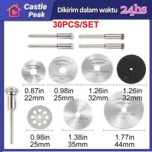 30Pcs/Set Mata Potong Gergaji Kayu Gerinda Mini Pisau Grinder Kecil Ukir Mini Circular Saw Blade Gerinda Pisau 22/25/32/35/44Mm
