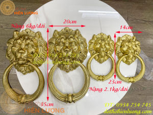 Tay Nắm Cửa Mặt Sư Tử Bằng đồng phong thủy