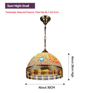 Bohemian Chandelier Retro Crystal Lamp Decorative Lamp Country Bedroom Dining Room Chandelier Cafe Staircase Chandelier