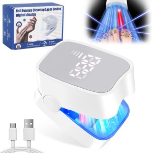 Nail Fungus Laser Treatment LED Light Device 910nm407nm Wavelength Toenail Fungus Treatment for Damaged DiscolorationFingernails