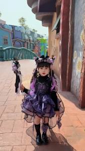 Kuromi Skirt Girls Dress 2025 Childrens Strap Dress Birthday Dress for Girls Baby Lolita Style for Young Girls