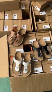 [Free Shipping] WomenS Summer Flip-Flops 2025 Fashionable Cork Sandals Versatile For Outdoor Wear Casual Beach Shoes Large Size Flip-Flops