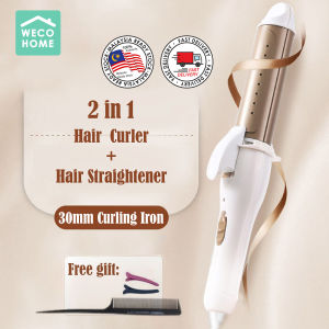2 in 1 Hair Straightener Hair Curler Iron Styling Tools Curler Hair Iron Malaysia 2-Pin Plug Far-infrared Flat Iron Professional Tourmaline Ceramic