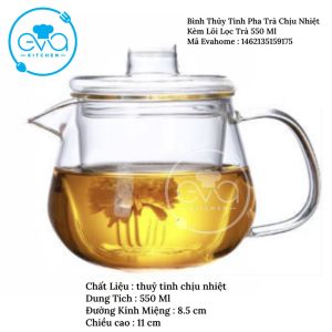Cốc Lọc Trà / Ly Kèm Lõi Lọc Trà Thuỷ Tinh Chịu Nhiệt Globe Cup 300ML