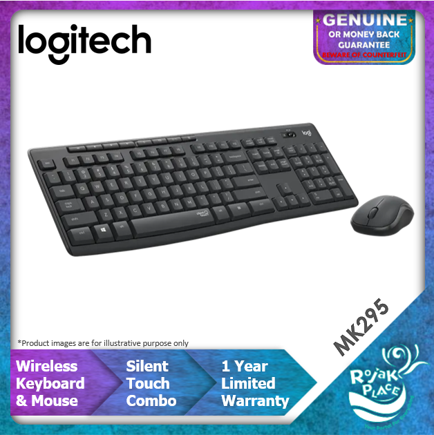 Logitech MK295 Silent Wireless Keyboard & Mouse Combo SilentTouch Spill ...